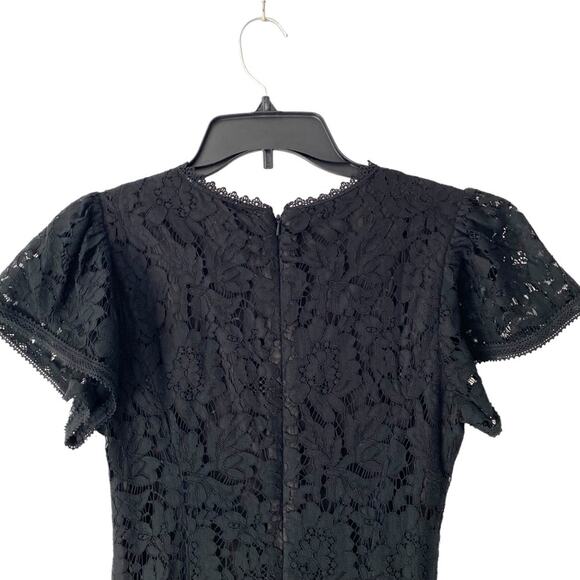 Rachel Parcell Black Lace Cap Sleeve Sheath Midi Dress size XS NWTs - Picture 8 of 10